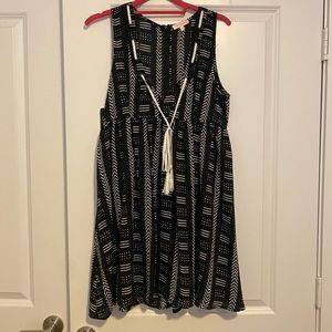 Renamed Black and White Babydoll Dress